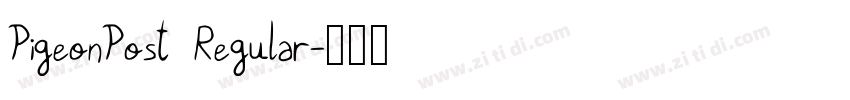PigeonPost Regular字体转换